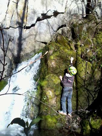 Cascade à la resurgence de roche